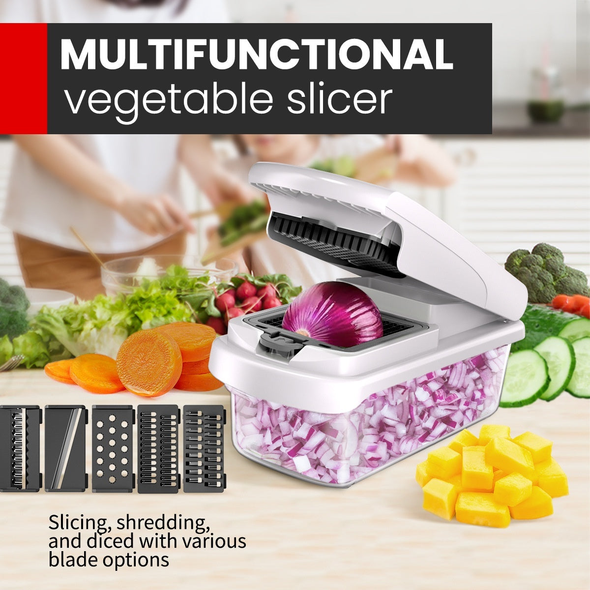 15-in-1 Vegetable Cutter – Chop & Slice in Seconds