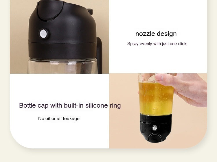 2-in-1 Glass Oil & Soy Sauce Dispenser Bottle with Spray Nozzle